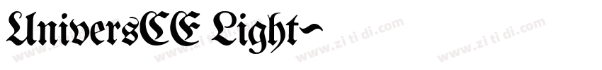 UniversCE Light字体转换